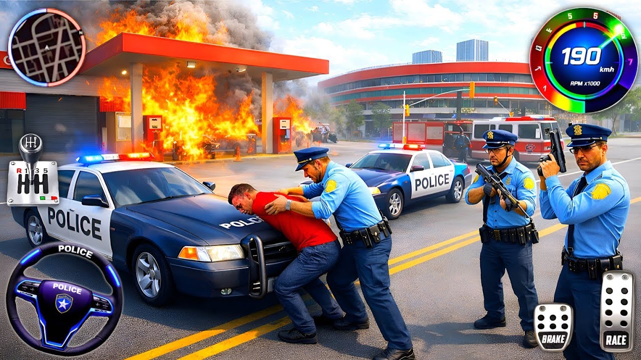 US Police Car Chase Simulator 3D - Real City Cop Pursuit - Android ...