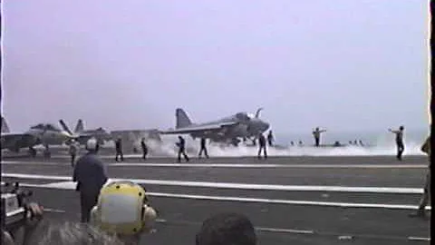 S-3 Viking/EA-6 Prowler/A-6B Intruder taking off from the USS Theodore Roosevelt (Airshow - part 8)