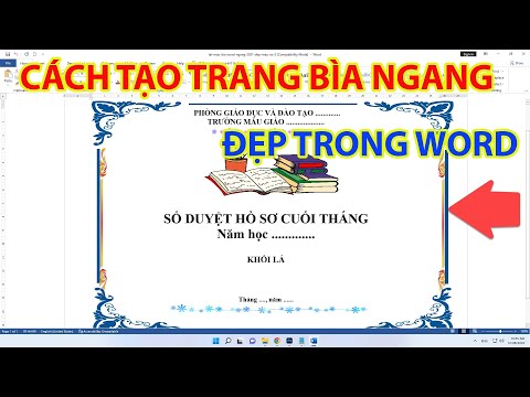 Cách Tạo Trang Bìa Ngang Đẹp Trong Word