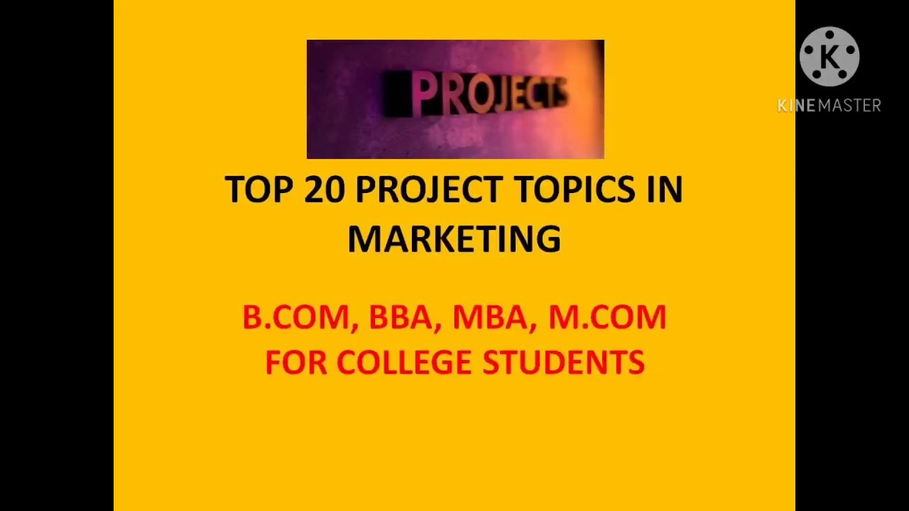marketing research topics for bba students