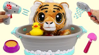 Little Tikes Cute Tiger &amp; Puppy Adoption Toy Hospital Vet Checkup and Bath Time Pet Grooming!