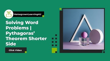 Solving Word Problems | Pythagoras’ Theorem Shorter Side #maths #education