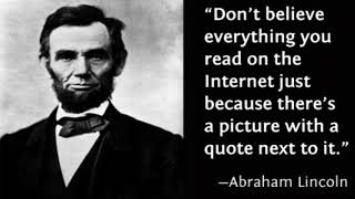 "Don't believe everything you read on the internet"