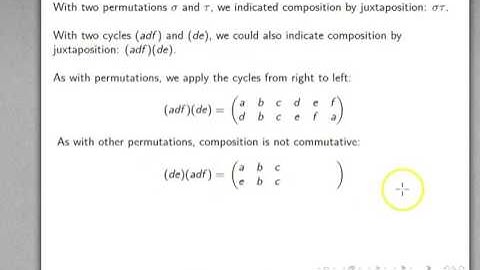 Permutation Groups 3