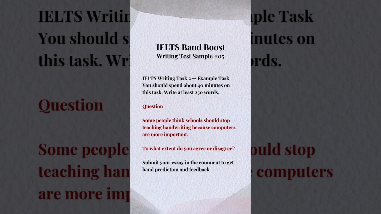 IELTS Writing - 5: Comment Your Essay & Get a Band Prediction