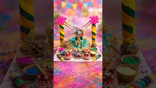 Holi Special Laddu Gopal Decoration ✨ holi craft #diy #ytshorts #holi