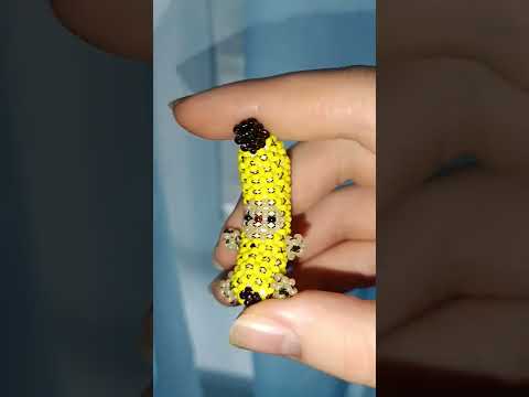 кото-банан🐱🍌 #бисероплетение #бисер #short #амигуруми #амигурумиизбисера #рек