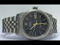 Rolex Datejust 36mm 16000 Grey Dial with 18k Gold Engine Turned Bezel | DKWatches |£3350