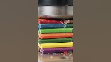 Crayon Crunch Chaos! Hydraulic Press ASMR 勞