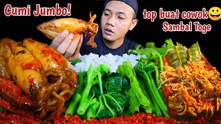 tips cowok kuat🛑sambal toge cumi jumbo mercon lalapan ranting daun pepaya batang pepaya  kecipir