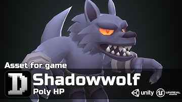 Poly HP - Shadowwolf | 3D | For UE/Unity | Game Ready