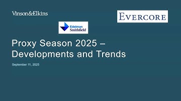 Proxy Season 2025 Developments and Trends