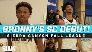 Bronny James First Home Game! Sierra Canyon Fall League!