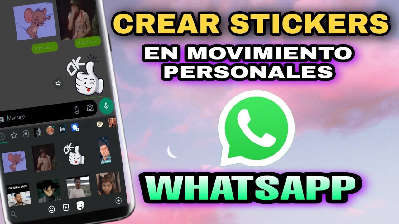 Como Crear Stickers personales en MOVIMIENTO para WhatsApp Crear stickers Animados para