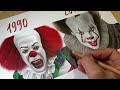Drawing IT - Pennywise (1990 vs 2017)