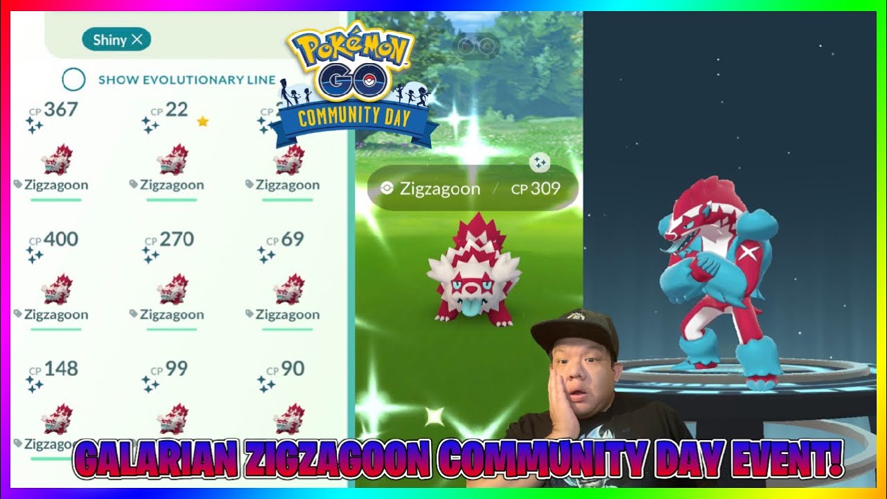 *NEW* GALARIAN ZIGZAGOON COMMUNITY DAY EVENT IN POKEMON GO! 3x Catch