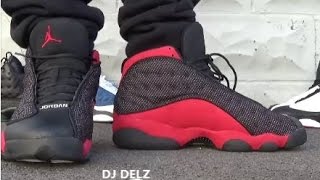 air jordan 13 bred on feet