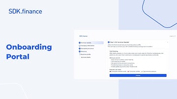 SDK.finance | Onboarding Portal Demo