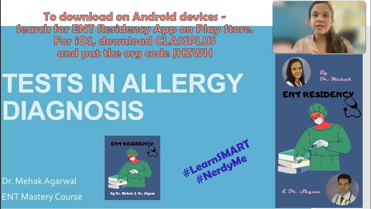 Allergy Diagnosis Tests - Dr. Mehak Agarwal | ENT Residency App |Mastery Course 