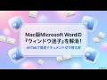 Mac版Microsoft Wordの『ウィンドウ迷子』を解消!