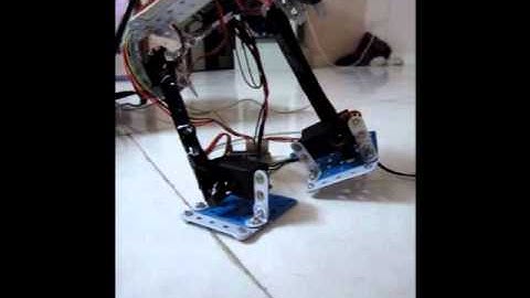 Autonomous Biped robot using Atmega 32 and 4 servo motors
