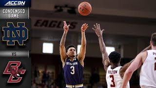 Notre Dame  vs. Boston College Condensed Game | 2018-19 ACC Basketball