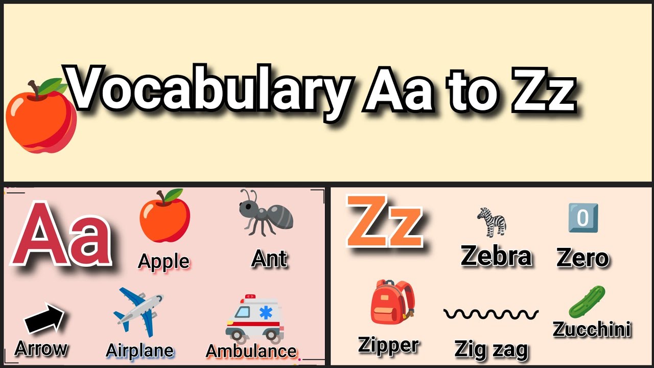 🌟 Vocabulary A to Z 🔤 | Learn English Words from A to Z | Kids