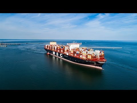 MSC Gülsün - największy na świecie kontenerowiec w DCT Gdańsk