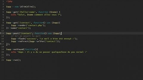 Tutoriel  : Slim Framework 2
