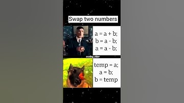 6/100 Coding - 𝗦𝘄𝗮𝗽 𝘁𝘄𝗼 𝗻𝘂𝗺𝗯𝗲𝗿𝘀 𝘄𝗶𝘁𝗵𝗼𝘂𝘁 𝘂𝘀𝗶𝗻𝗴 𝗮 𝘁𝗵𝗶𝗿𝗱 𝘃𝗮𝗿𝗶𝗮𝗯𝗹𝗲!💡#programming