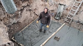 UNDERGROUND Concrete Slab | FIRST Pour For Our DIY HOME!!!