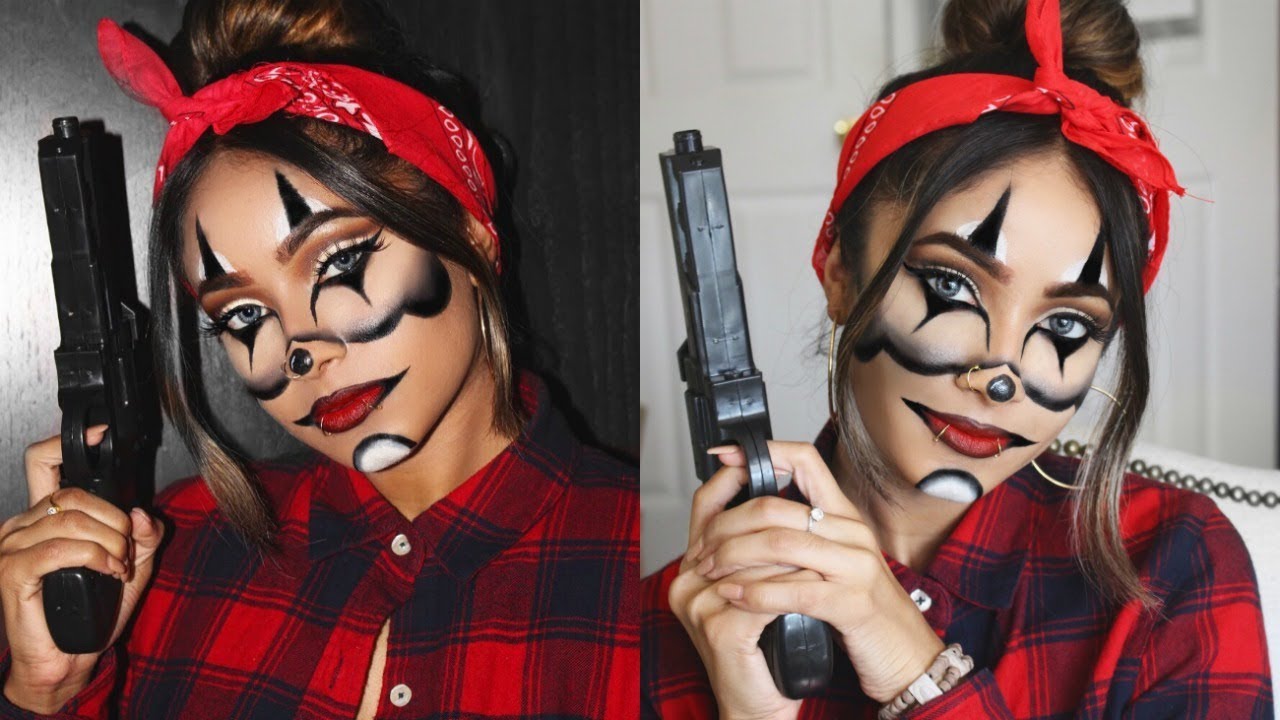 GANGSTER CLOWN HALLOWEEN LOOK  Inspired by Chrisspy - YouTube