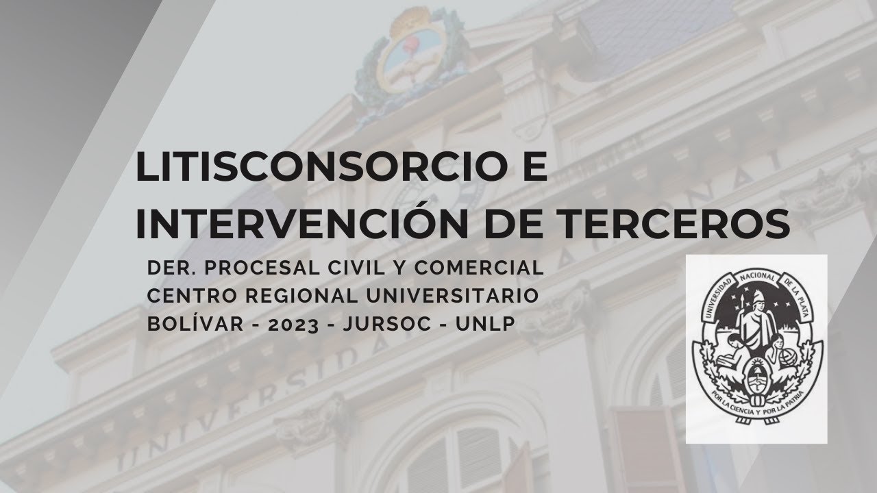Litisconsorcio e intervención de terceros