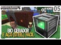 Bio Gerador e como fazer aço bem fácil - Minecraft Mundo Tech - ep 05