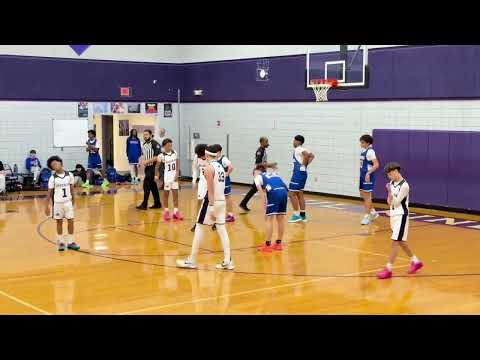 1-15-26  Delta Woods Middle School vs Braylon Harris #33 Paul Kinder - White (Game)  W 53-30