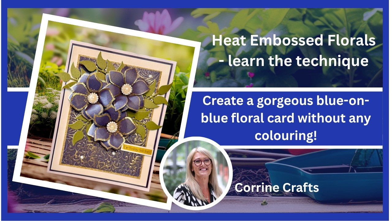 No Colouring? No Problem! Beautiful Heat Embossed Floral Card Tutorial ...