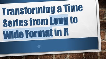 Transforming a Time Series from Long to Wide Format in R
