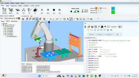 1222作業1：試題一：以經濟部iPAS機器人工程師術科中階認證程序，依照題目規定的A料盤的工件起始擺置，及完工後的不良品D料盤、良品C料盤擺置，撰寫完整功能的模擬軟體程式。