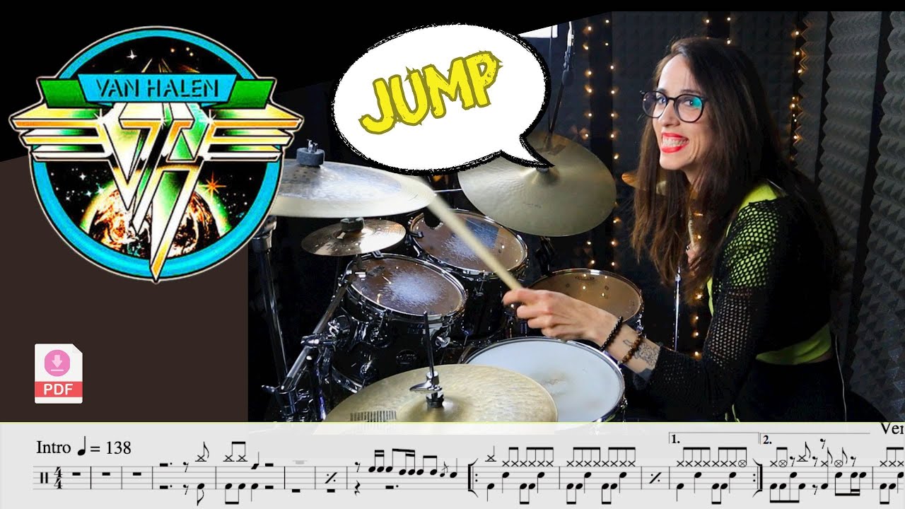 Jump Van Halen Drum Cover (DRUM SCORE) YouTube