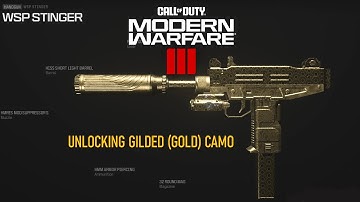 CALL OF DUTY - MODERN WARFARE 3 - UNLOCKING GILDED (GOLD) CAMO   - WSP STINGER HANDGUN