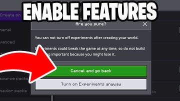 How To Enable Minecraft Experimental Features! - Tutorial