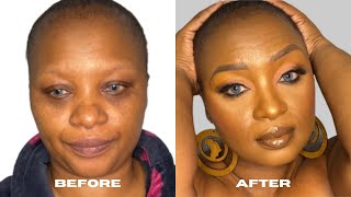 MAKEUP TRANSFORMATION| NATURAL SOFT GLAM LOOK| UZASEMBOMKHIZE |SA YOUTUBER