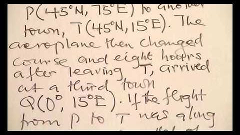SHORTEST DISTANCE BETWEEN ANY TWO POINTS ON THE PARALLEL OF LATITUDE PART 12