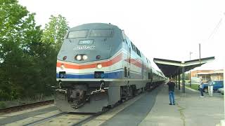 Amtrak #141 arrives in Petersburg With Heritage Unit #160 Leading Southbound