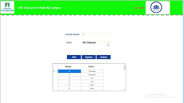 Add Update Sections - School Management Software