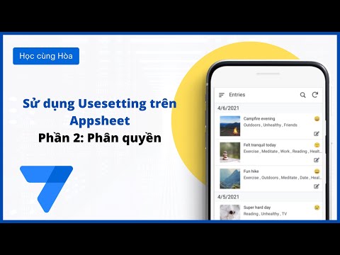 Sử dụng Usersetting phần 2. Phân quyền cho App