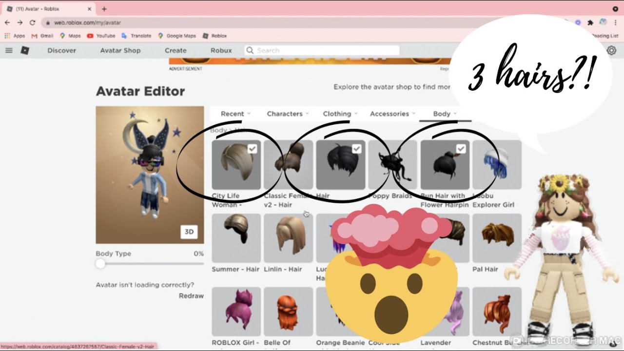 How to wear multiple face accessories and multiple hairs in Roblox! 🤯🙊😳
