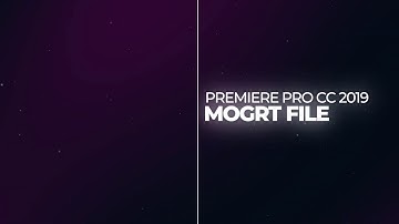 Elegant Opener Mogrt Title Sequence Preview
