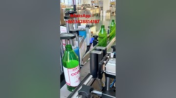 #Plasticbottlelabelingmachine, round bottle labeling machine, automatic labeling machine.