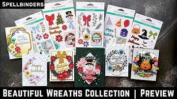 Preview My New Dies!!  Beautiful Wreaths Collection w/ Spellbinders | #teamspellbinders